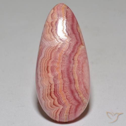 rodocrosita Multicolorido Natural 29.20ct, Formato de pêra, Opaco