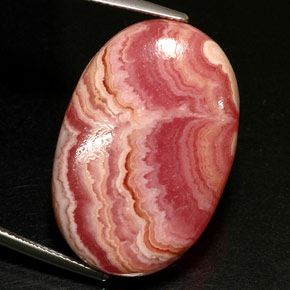 Rodocrosita multicolorido natural 32,96ct, corte oval, opaco