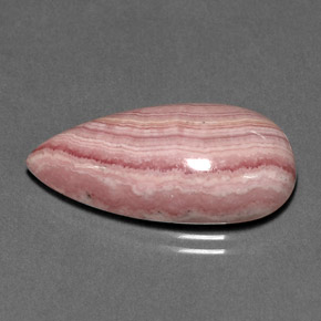 Rodocrosita rosa natural 15,84ct, formato de pêra, opaco