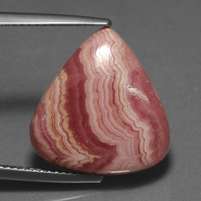 Rodocrosita multicolorido natural 13,15ct, formato de pêra, opaco