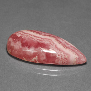Rodocrosita multicolorido natural 12,62ct, formato de pêra, opaco