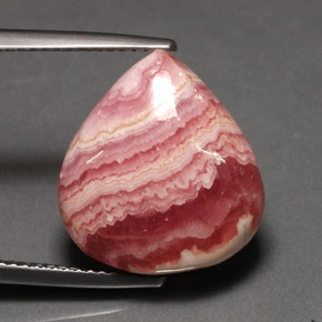Rodocrosita multicolorido natural 13,69ct, formato de pêra, opaco