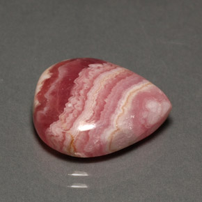 Rodocrosita multicolorido natural 13,69ct, formato de pêra, opaco