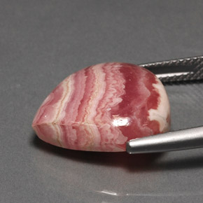 Rodocrosita multicolorido natural 13,69ct, formato de pêra, opaco