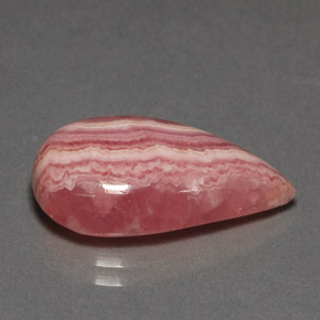 Rodocrosita multicolorido natural 10,33ct, formato de pêra, opaco