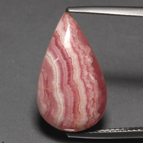 Rodocrosita multicolorido natural 10,33ct, formato de pêra, opaco
