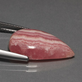 Rodocrosita multicolorido natural 10,33ct, formato de pêra, opaco