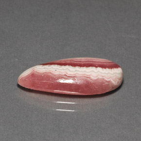 Rodocrosita multicolorido natural 5,98ct, formato de pêra, opaco