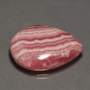 Rodocrosita multicolorido natural 25,43ct, formato de pêra, opaco