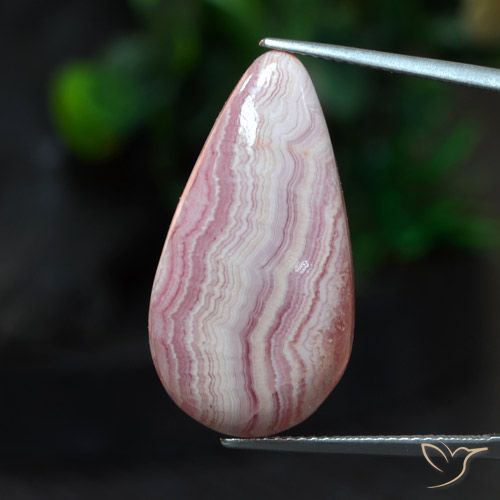 20.09ct Natural Multicolorido rodocrosita, Formato de pêra, Opaco