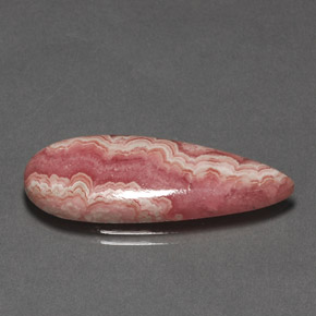 Rodocrosita rosa natural 17,05ct, formato de pêra, opaco