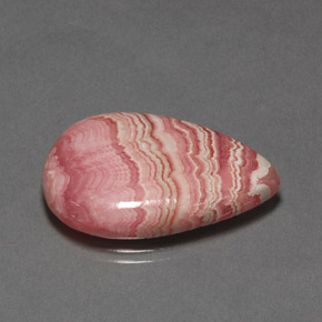Rodocrosita multicolorido natural 23,85ct, formato de pêra, opaco