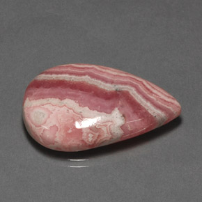 Rodocrosita multicolorido natural 32,62ct, formato de pêra, opaco