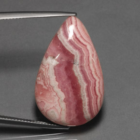 Rodocrosita multicolorido natural 32,62ct, formato de pêra, opaco
