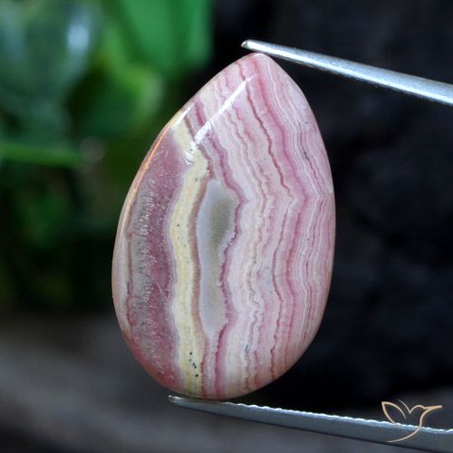 18.43ct Natural Multicolorido rodocrosita, Formato de pêra, Opaco