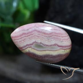 rodocrosita Multicolorido Natural 18.43ct, Formato de pêra, Opaco