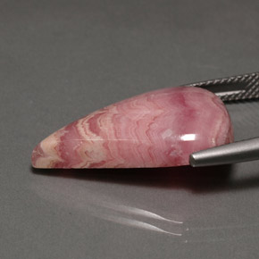 Rodocrosita rosa natural 15,55ct, formato de pêra, opaco