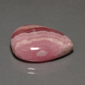 Rodocrosita multicolorido natural 18,30ct, formato de pêra, opaco