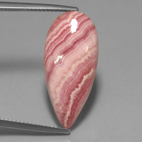 Rodocrosita multicolorido natural 12,16ct, formato de pêra, opaco