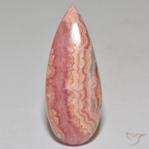 22.71ct Natural Multicolorido rodocrosita, Formato de pêra, Opaco