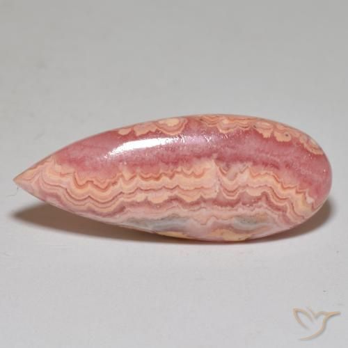 rodocrosita Multicolorido Natural 22.71ct, Formato de pêra, Opaco