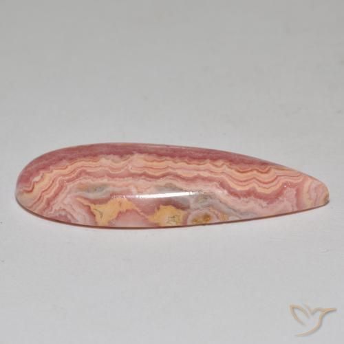 rodocrosita Multicolorido Natural 22.71ct, Formato de pêra, Opaco