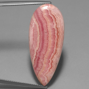 Rodocrosita multicolorido natural 24,97ct, formato de pêra, opaco