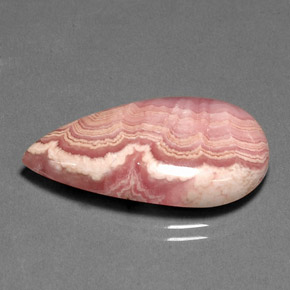 Rodocrosita multicolorido natural 22,38ct, formato de pêra, opaco