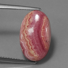 Rodocrosita multicolorido natural 8,97ct, corte oval, opaco