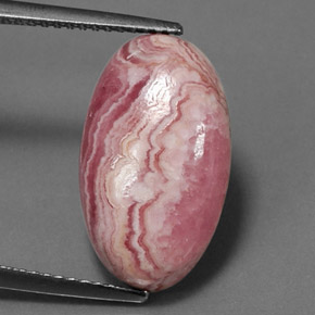 Rodocrosita multicolorido natural 9,12ct, corte oval, opaco