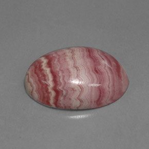 Rodocrosita multicolorido natural 11,52ct, corte oval, opaco
