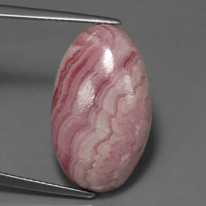 Rodocrosita rosa natural 17,47ct, corte oval, opaco