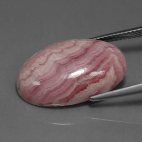 Rodocrosita rosa natural 17,47ct, corte oval, opaco