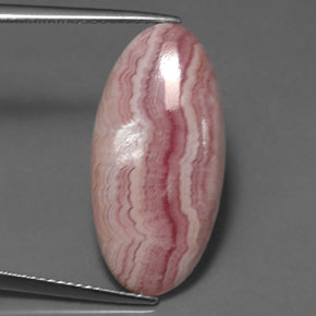Rodocrosita rosa natural 11,55ct, corte oval, opaco
