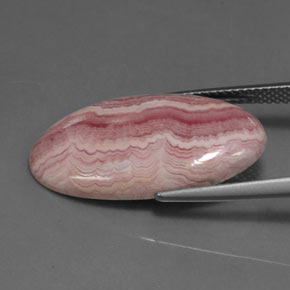 Rodocrosita rosa natural 11,55ct, corte oval, opaco