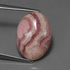 Rodocrosita multicolorido natural 13,31ct, corte oval, opaco