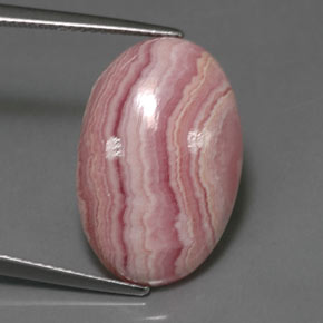 Rodocrosita rosa natural 12,78ct, corte oval, opaco