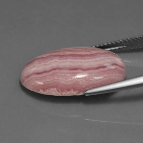 Rodocrosita rosa natural 12,78ct, corte oval, opaco