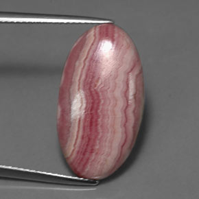 Rodocrosita rosa natural 13,76ct, corte oval, opaco