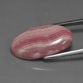 Rodocrosita rosa natural 13,76ct, corte oval, opaco