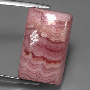 Rodocrosita multicolorido natural 15,96ct, baguete, opaco