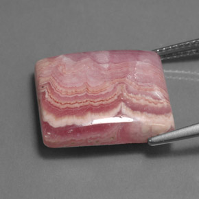 Rodocrosita rosa natural 16,11ct, baguete, opaco