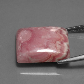 Rodocrosita rosa natural 14,69ct, baguete, opaco