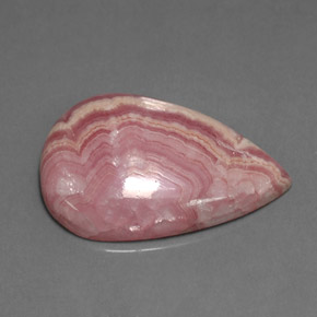 Rodocrosita rosa natural 15,92ct, formato de pêra, opaco