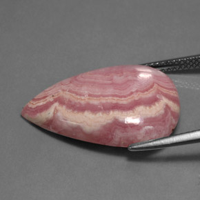Rodocrosita rosa natural 15,92ct, formato de pêra, opaco