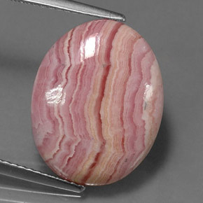 Rodocrosita multicolorido natural 9,95ct, corte oval, opaco