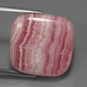 Rodocrosita multicolorido natural 27,63ct, almofada cortada, opaco
