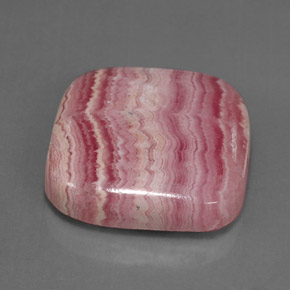 Rodocrosita multicolorido natural 27,63ct, almofada cortada, opaco