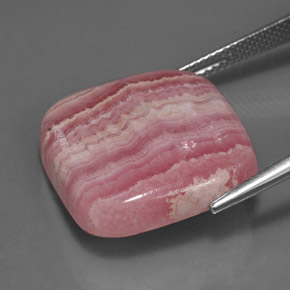 Rodocrosita multicolorido natural 27,63ct, almofada cortada, opaco