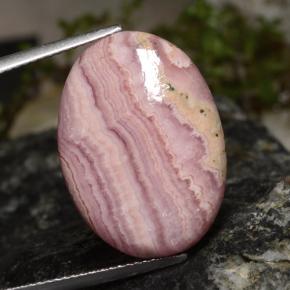Rodocrosita multicolorido natural 20,56ct, corte oval, opaco